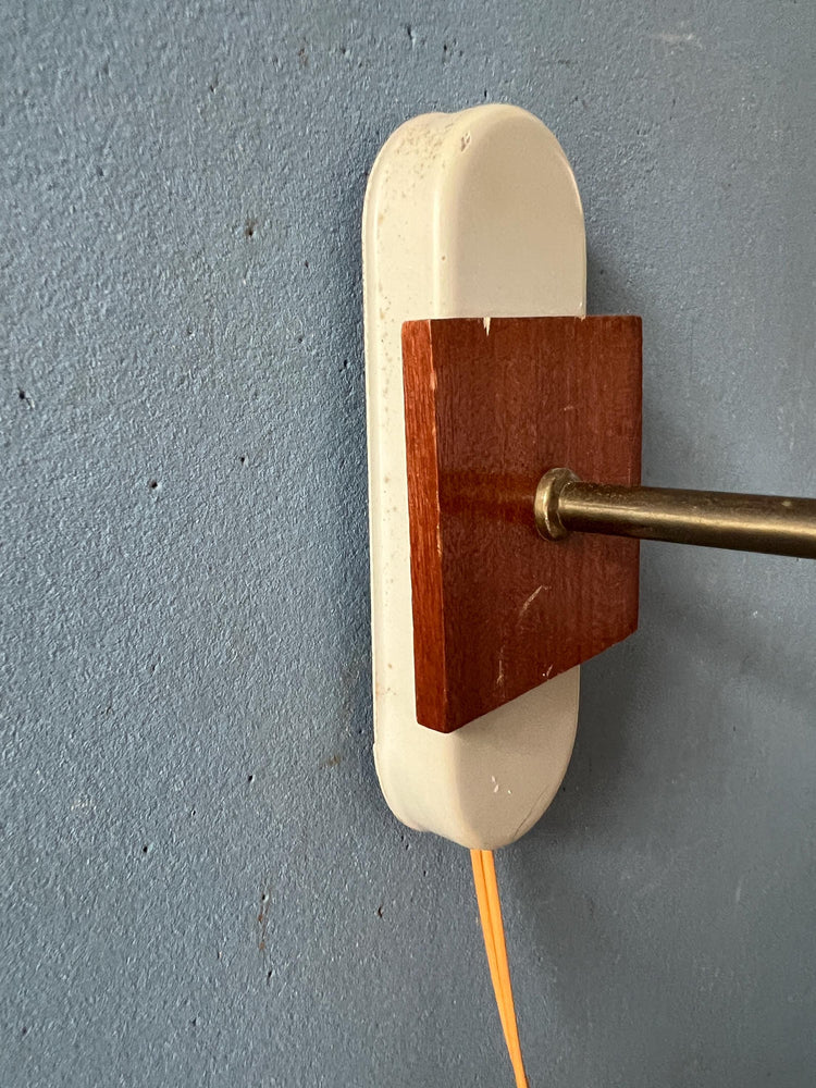 Vintage Mid Century Glass Wall Sconce