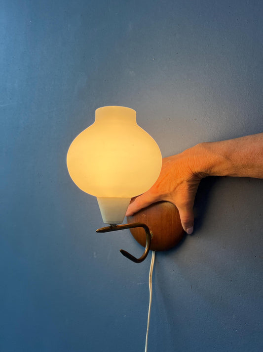 Vintage Mid Century Glass Bubble Wall Sconce