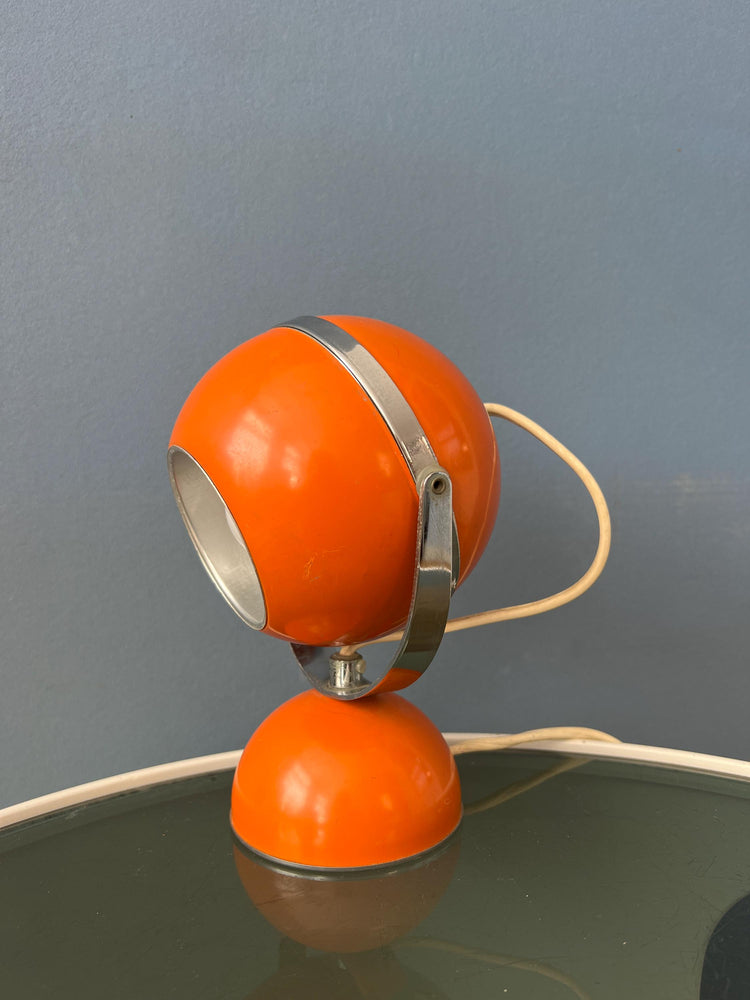 Orange Mid Century Space Age Eyeball Table Lamp