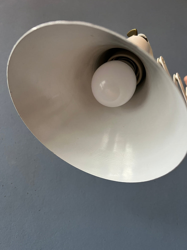 White Metal Mid Century Scissor Wall Lamp