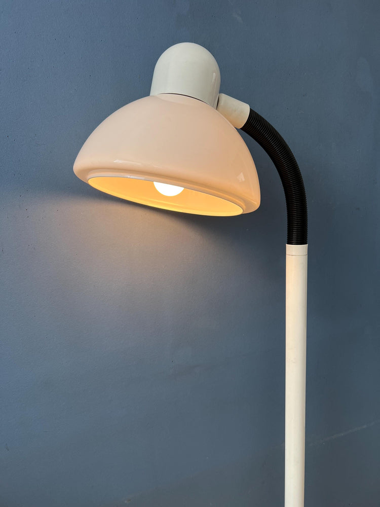 Vintage White Dijkstra Mushroom Space Age Floor Lamp