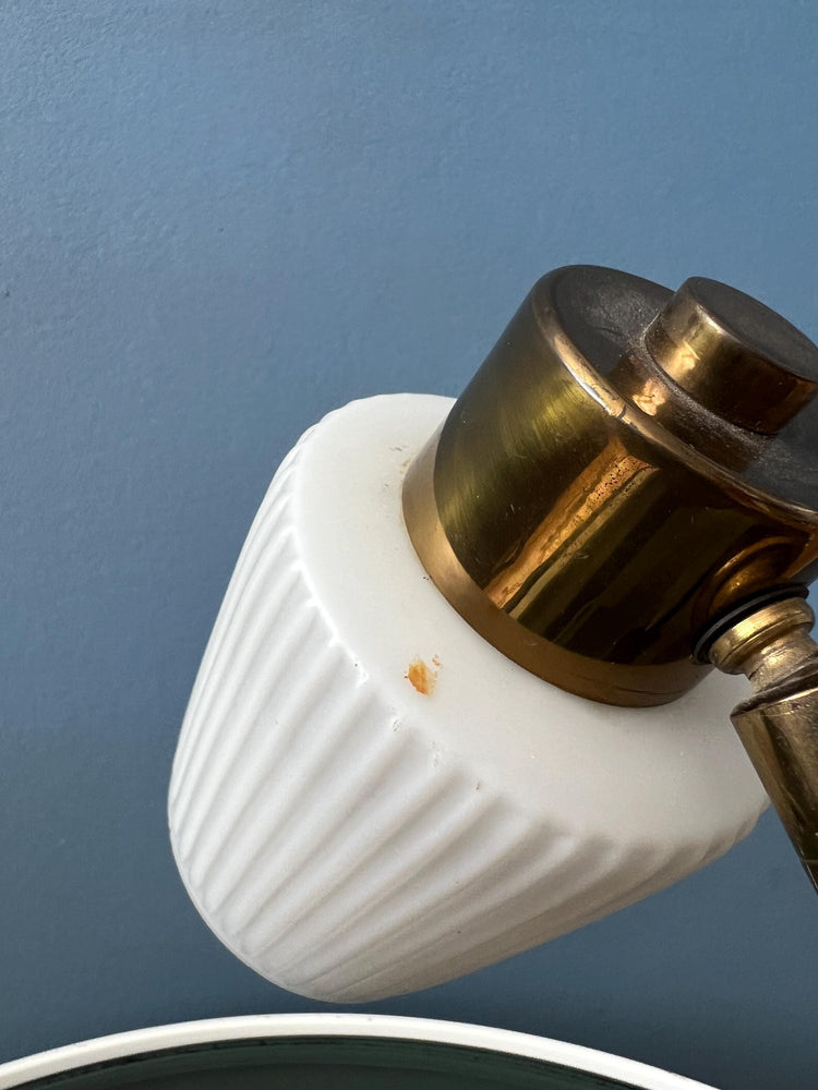 Mid Century Art Deco Style Opaline Glass Desk Lamp