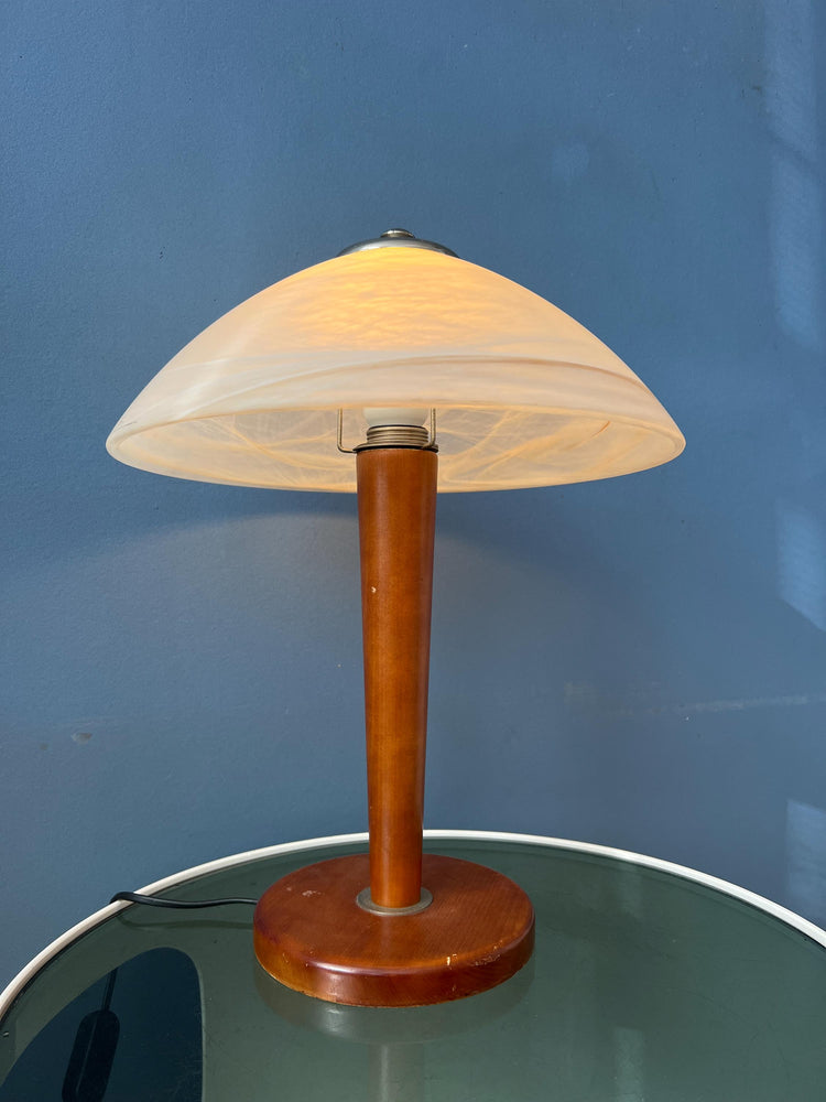 Post Modern Mushroom Table Lamp - Art Nouveau Glass Table Lamp