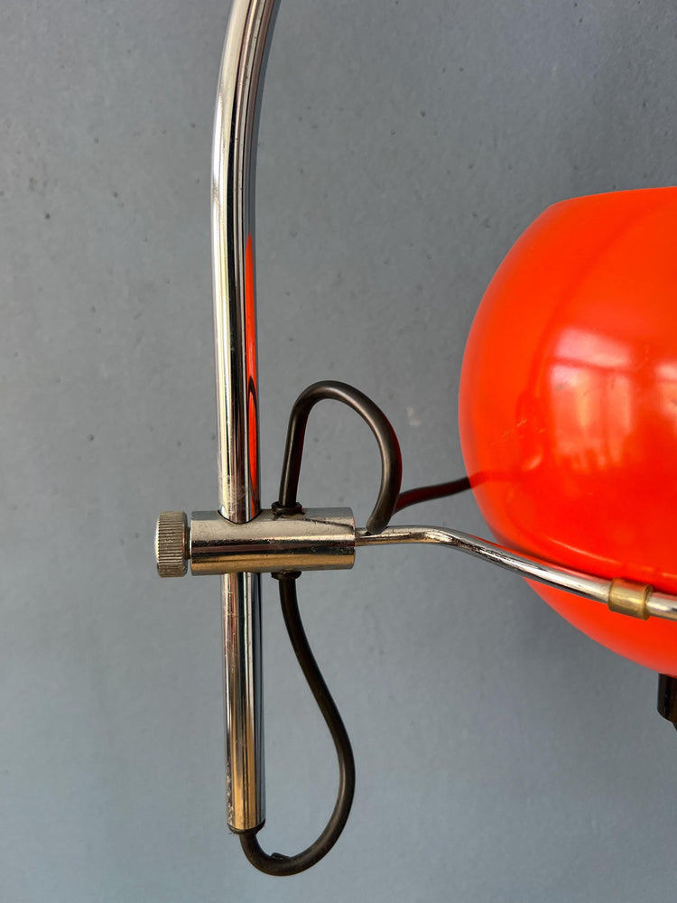 Vintage Orange GEPO Mid Century Arc Eyeball Wall Lamp