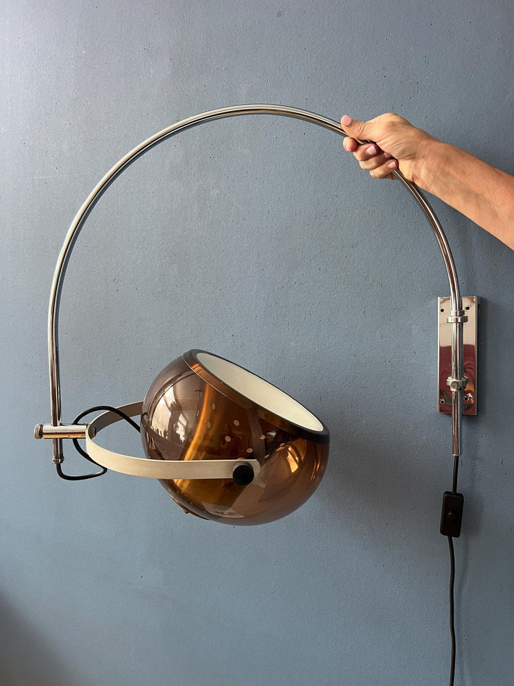 Mid Century Herda Space Age Arc Wall Lamp