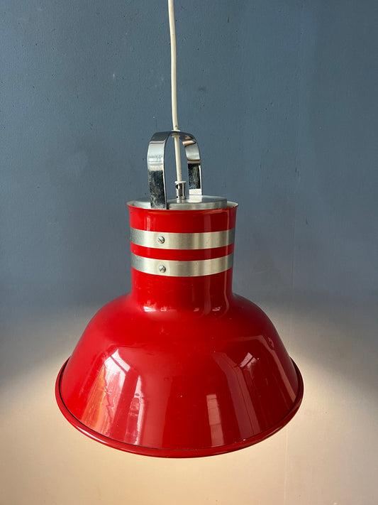 Red 'Bucket' Space Age Pendant Lamp by Ateljé Lyktan