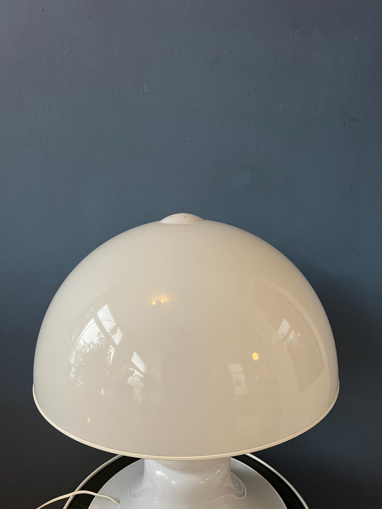 Large White Dijkstra Synthetic Mushroom Table or Floor Lamp