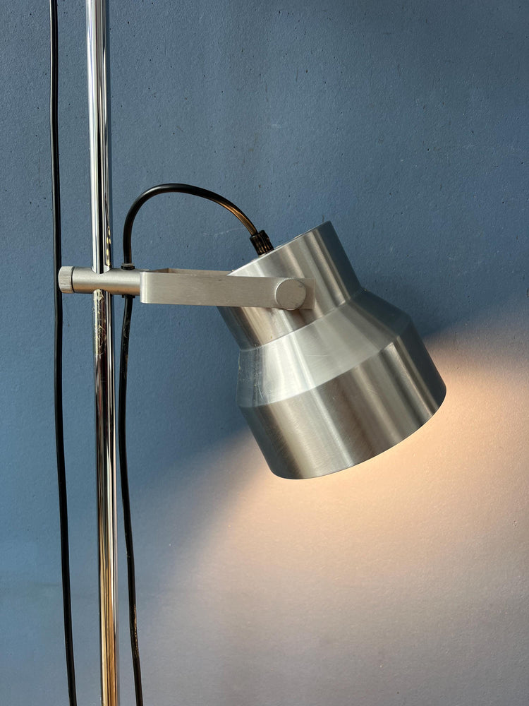 Vintage Silver Dijkstra Space Age Floor Lamp