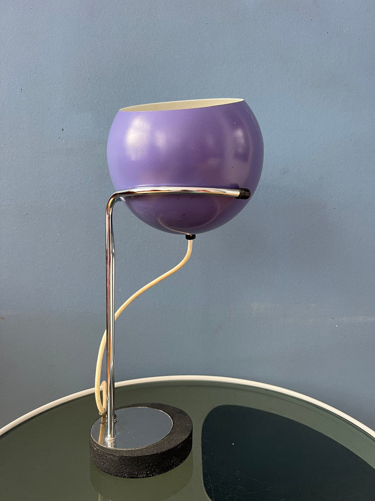 Purple Herda Space Age Eyeball Desk Lamp
