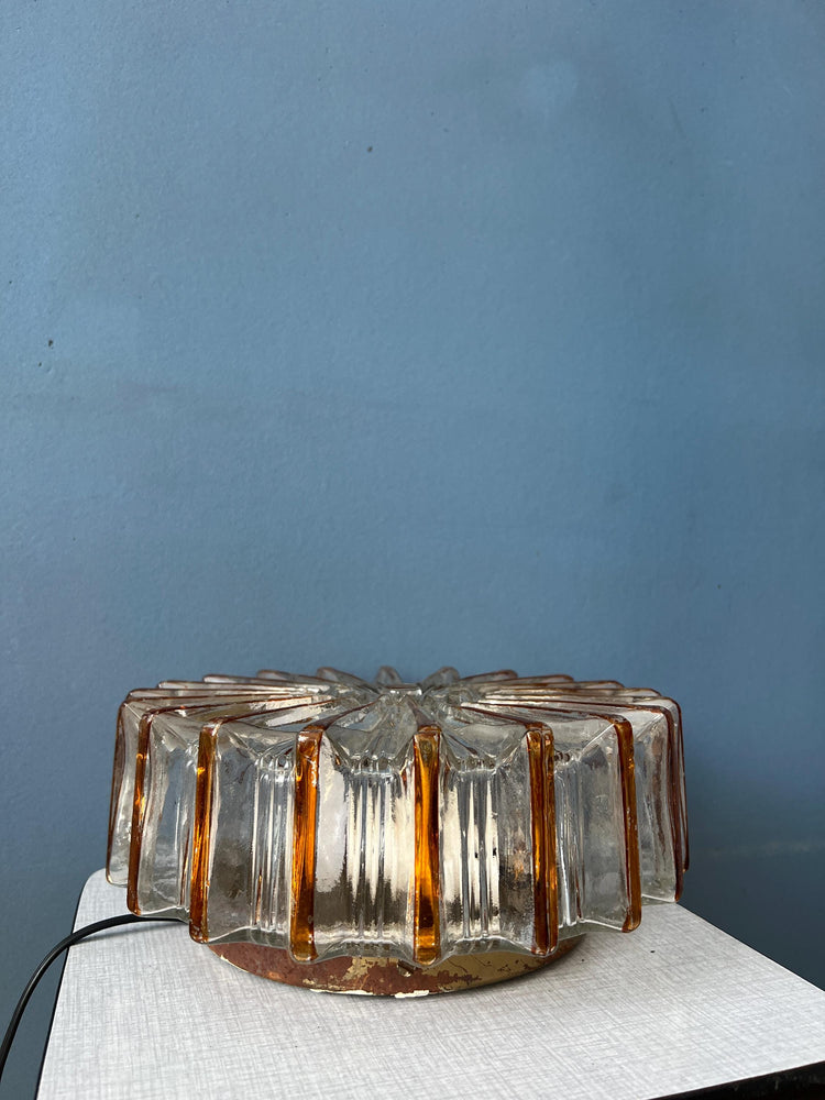 Mid Century Round Herda Flush Mount Glass Ceiling Lamp