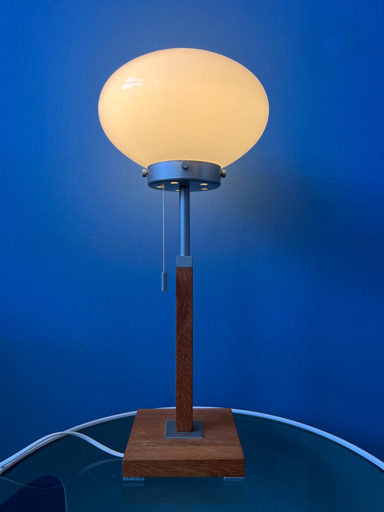 Vintage Ikea Läreda Post Modern Opaline Glass Desk Lamp