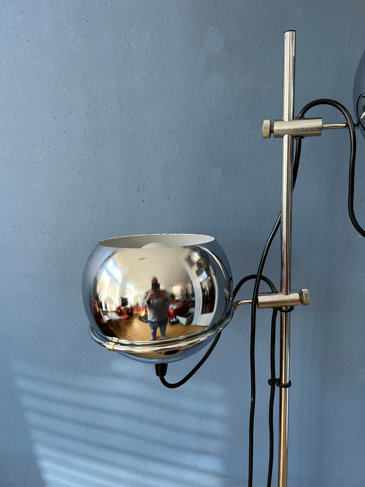 Chrome Mid Century GEPO Eyeball Floor Lamp