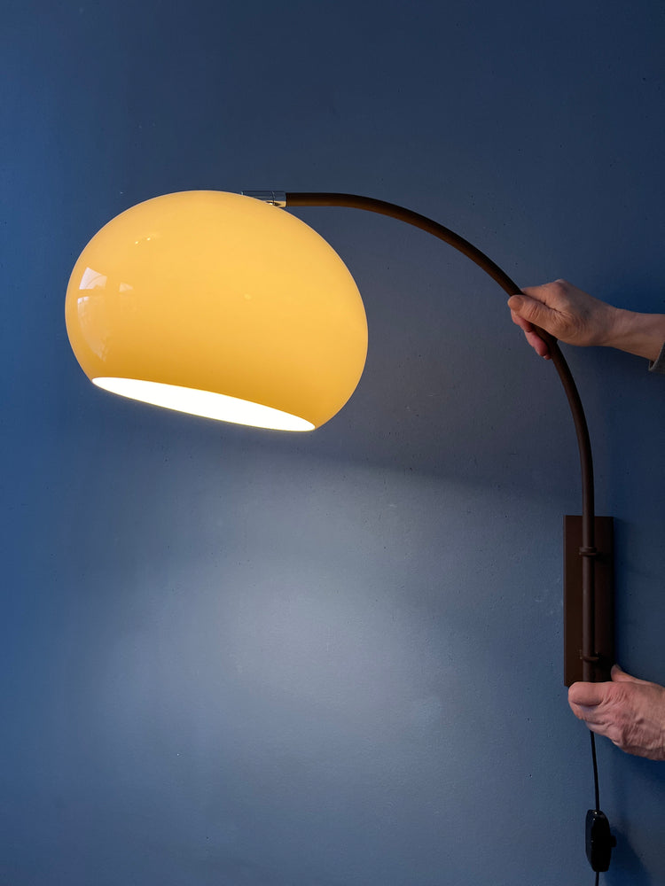 Mid Century Dijkstra Space Age Mushroom Arc Wall Lamp