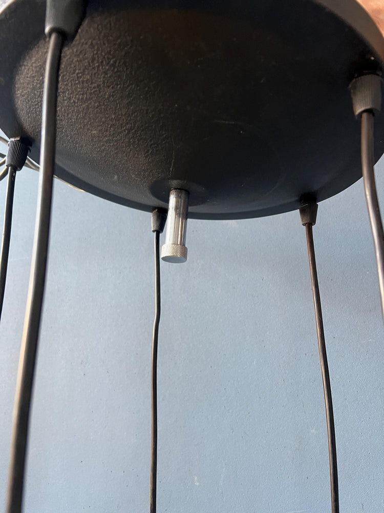 Mid Century Crystal Glass Cascade Pendant Lamp