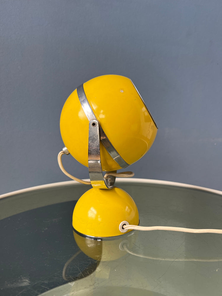 Yellow Mid Century Space Age Eyeball Table Lamp