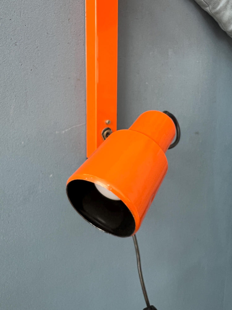 Vintage Metal Orange Space Age Wall Sconce