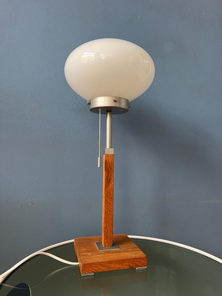 Vintage Ikea Läreda Post Modern Opaline Glass Desk Lamp