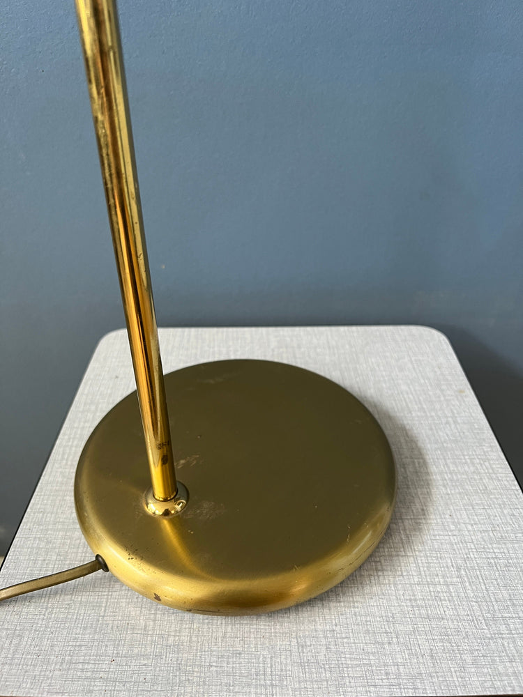 Mid Century Brass Office Desk Lamp - Bauhaus Style Table Lamp - Golden Lamp