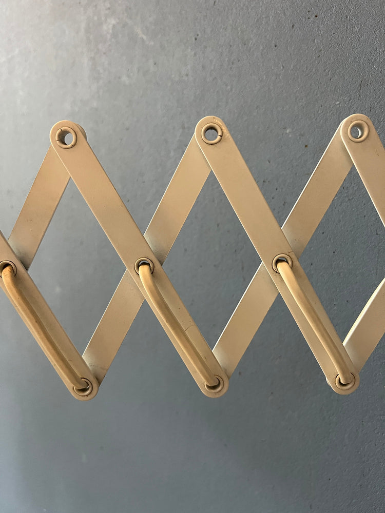 White Metal Mid Century Scissor Wall Lamp