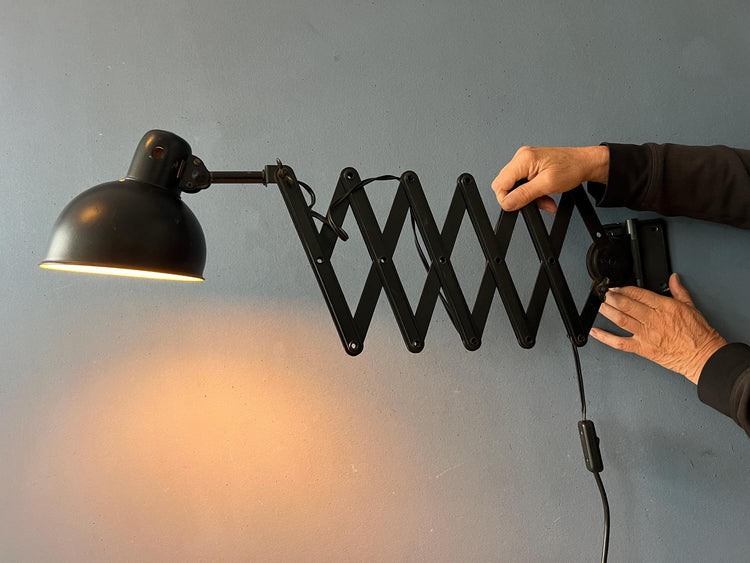 Black Scissor Wall Lamp - Vintage Industrial Wall Light