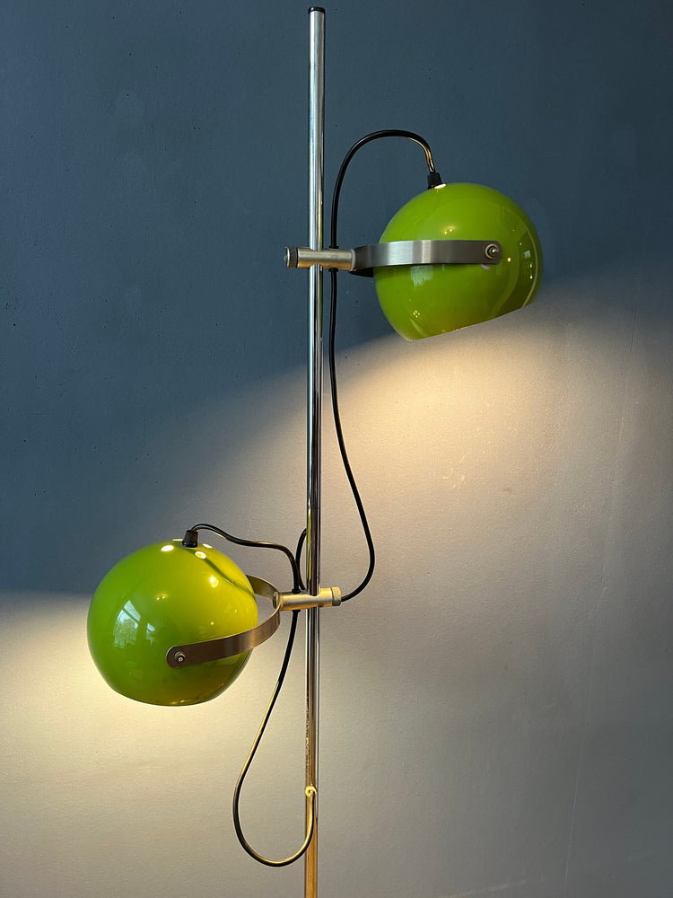 Vintage Green Herda Space Age Eyeball Floor Lamp