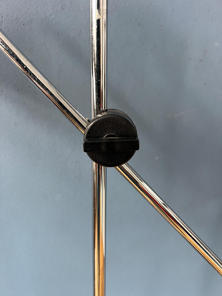 Vintage Adjustable Black Floor Lamp in Style of Hoogervorst