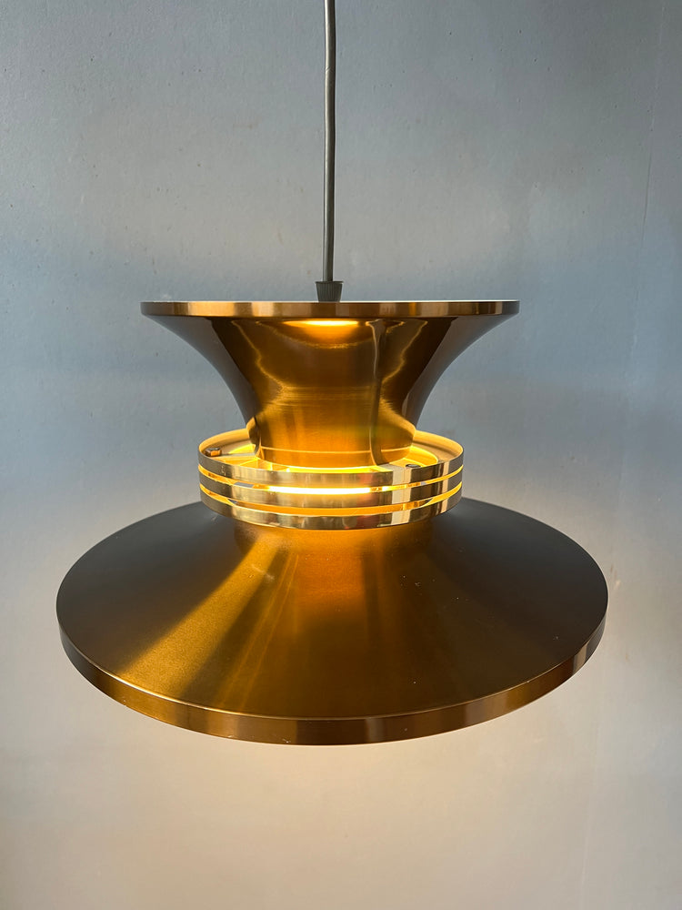 Vintage Danish Copper-coloured Pendant Lamp