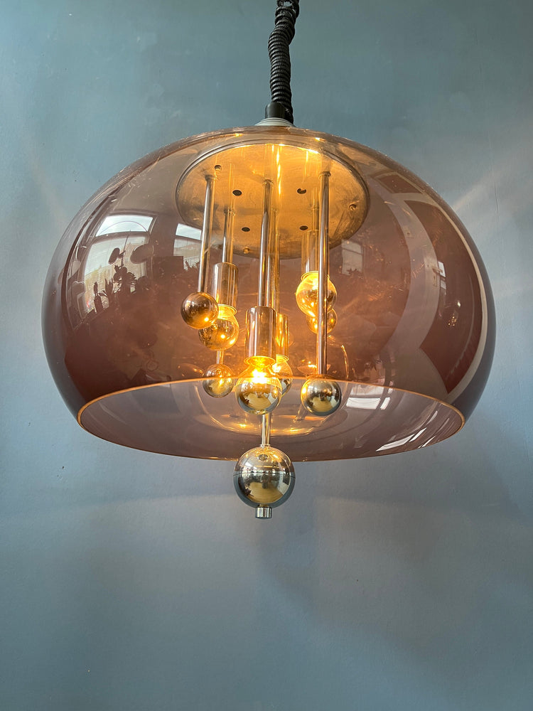 Vintage Herda Space Age Pendant Light / Mid Century Lamp / 70s / Guzzini Style