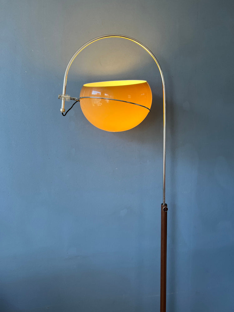 Mid Century GEPO Mushroom Arc Floor Lamp | Guzzini Style Space Age Light