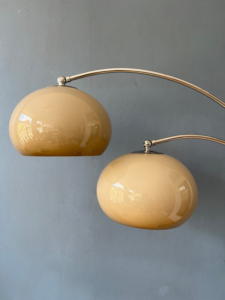Vintage Dijkstra Double Arc Mushroom Floorlamp | Space Age Lighting | Retro 70s Standing Light