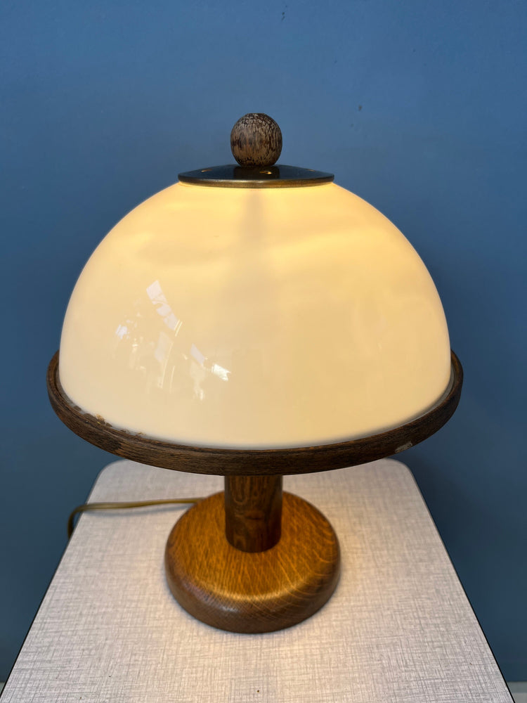 Small Steinhauer Wooden Mushroom Table Lamp