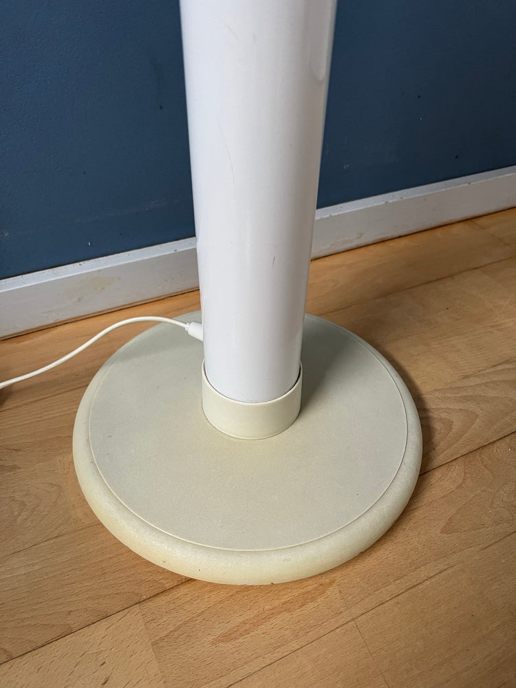 Space Age Woja Holland Floor or Table Lamp with Glass Shade | Vintage 60s Lighting | White Retro Light