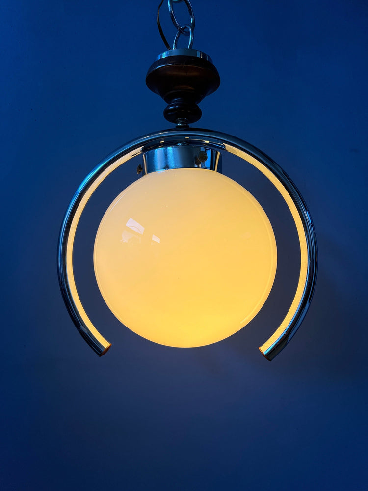 Italian Pendant Light / Mazzega Lamp / Murano Glass Light