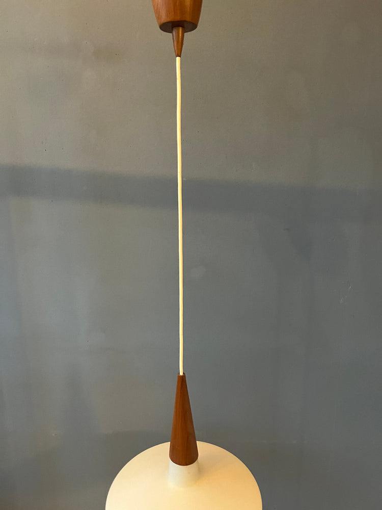 Milk Glass Pendant Light by Louis Kalff for Philips