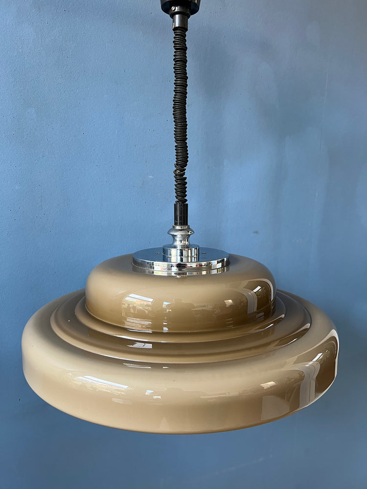 Mid Century Herda Pendant Light / Space Age Ceiling Lamp / Vintage Lighting