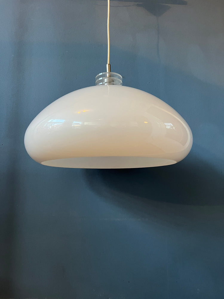 Mushroom Pendant Lamp - White Space Age Light Fixture