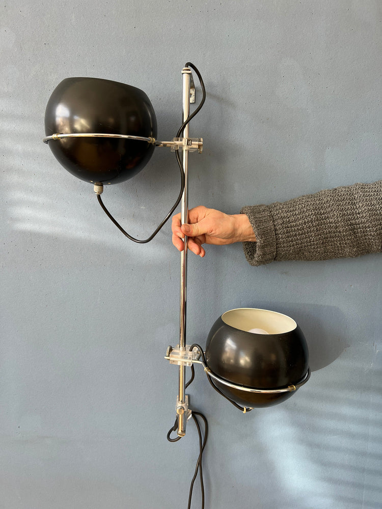 Black Mid Century GEPO Eyeball Wall Lamp