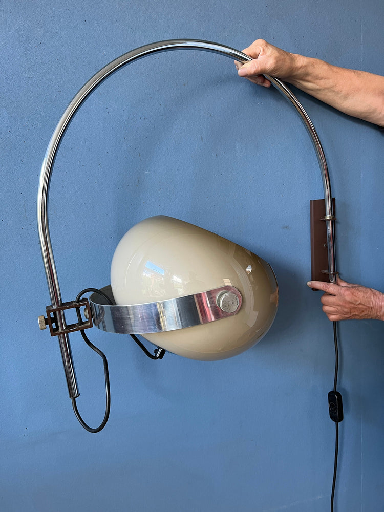 Mid Century Lamp | Dijkstra Arc Wall Lamp | Mushroom Lamp | Vintage Sconce Light