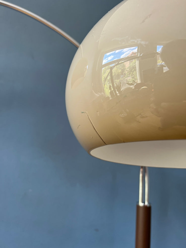 Vintage Dijkstra Double Arc Mushroom Floorlamp | Space Age Lighting | Retro 70s Standing Light