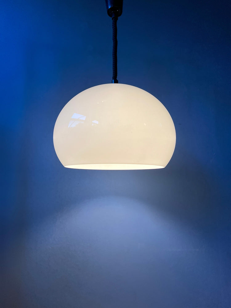 Vintage White Guzzini Jolly Pendant Light / Space Age Lamp / Mid Century Modern Lighting