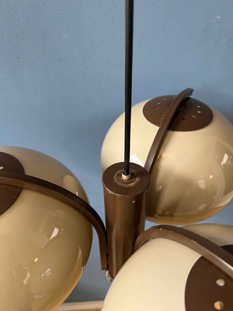 Herda Space Age Pendant Light / Vintage Acrylic Glass Chandelier | Mid Century Modern Lamp | Retro 70s Mushroom Lighting