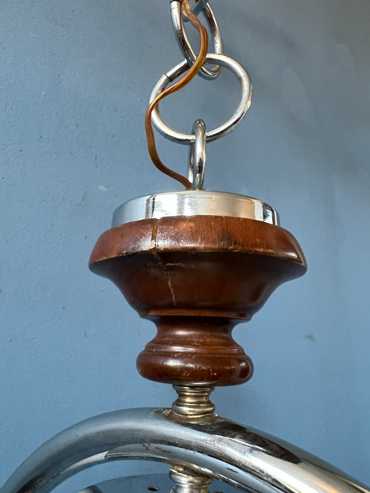 Italian Pendant Light / Mazzega Lamp / Murano Glass Light