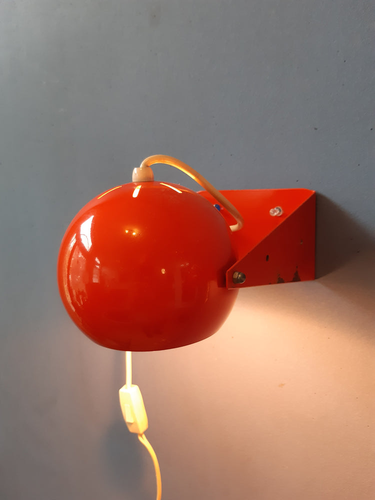 Vintage Pair of Orange Wall Lamps