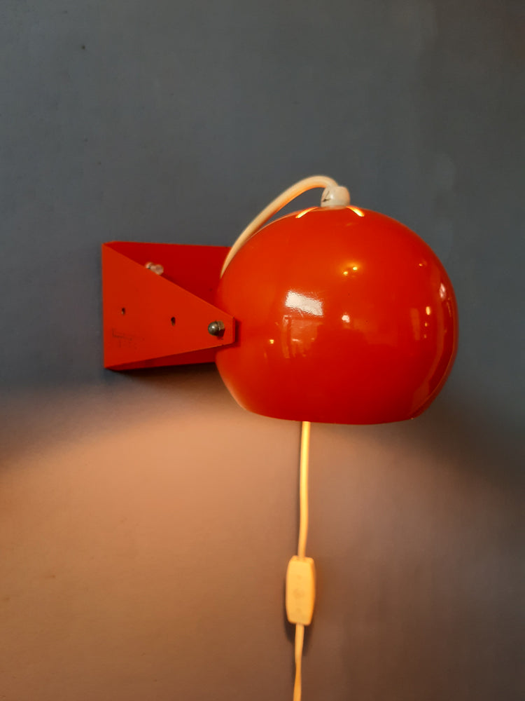 Vintage Pair of Orange Wall Lamps