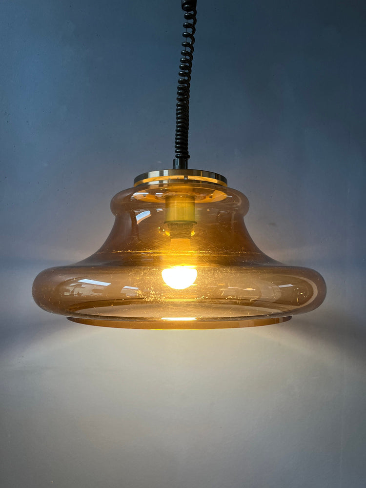 Space Age Pendant Light by Herda / Vintage Mid Century Ceiling Lamp