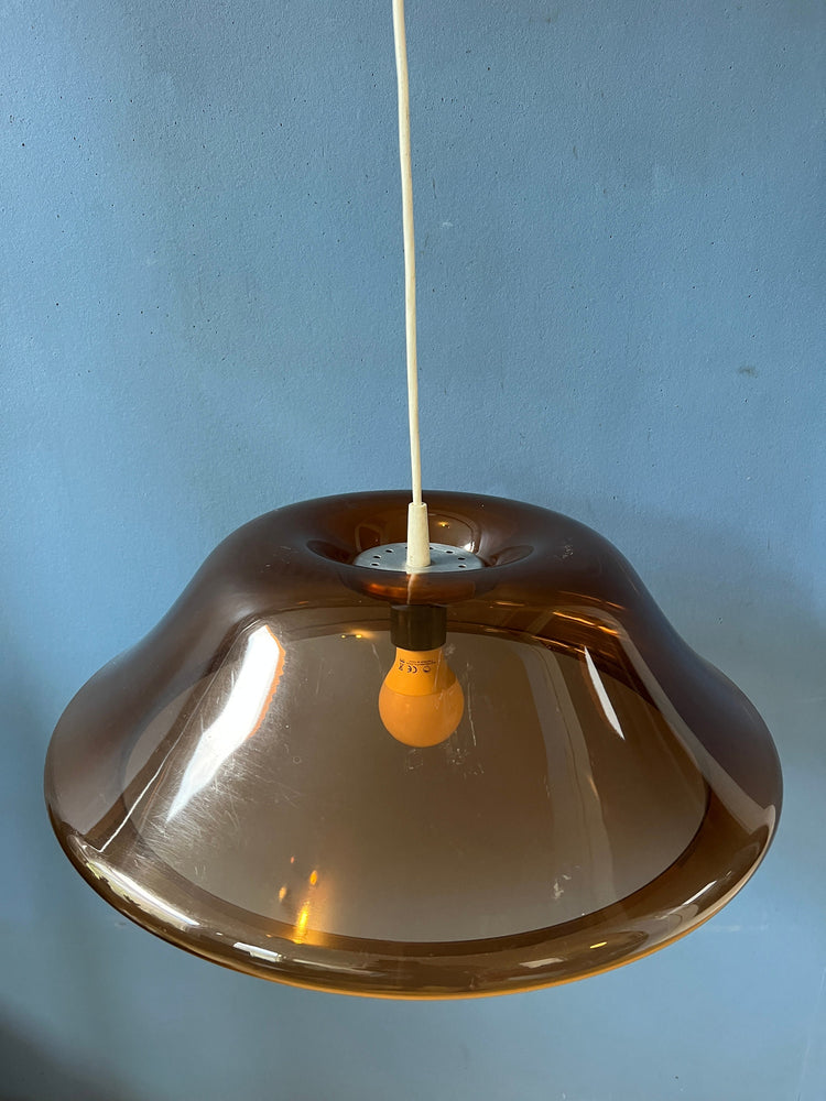 Vintage Space Age Pendant Lamp by Herda / Mid Century Modern Light Fixture