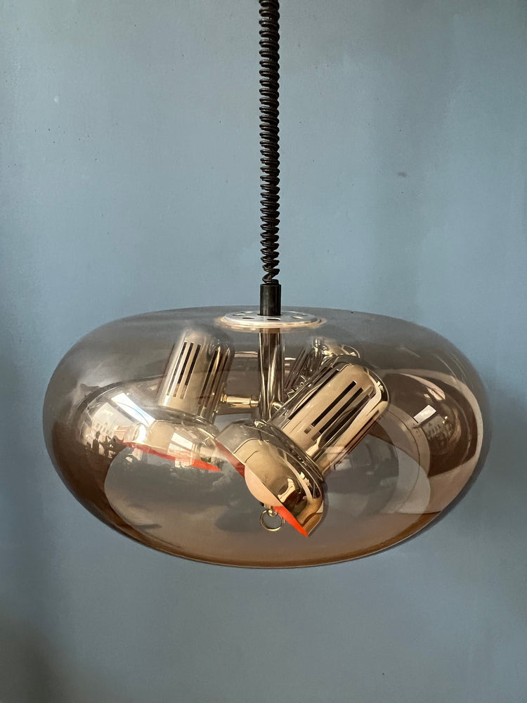 Vintage Herda Space Age Pendant Light / Mid Century Lamp
