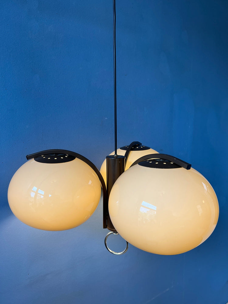 Herda Space Age Pendant Light / Vintage Acrylic Glass Chandelier | Mid Century Modern Lamp | Retro 70s Mushroom Lighting