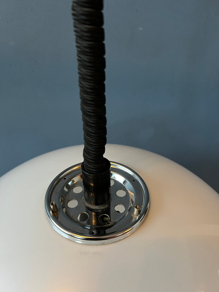 Vintage White Guzzini Jolly Pendant Light / Space Age Lamp / Mid Century Modern Lighting