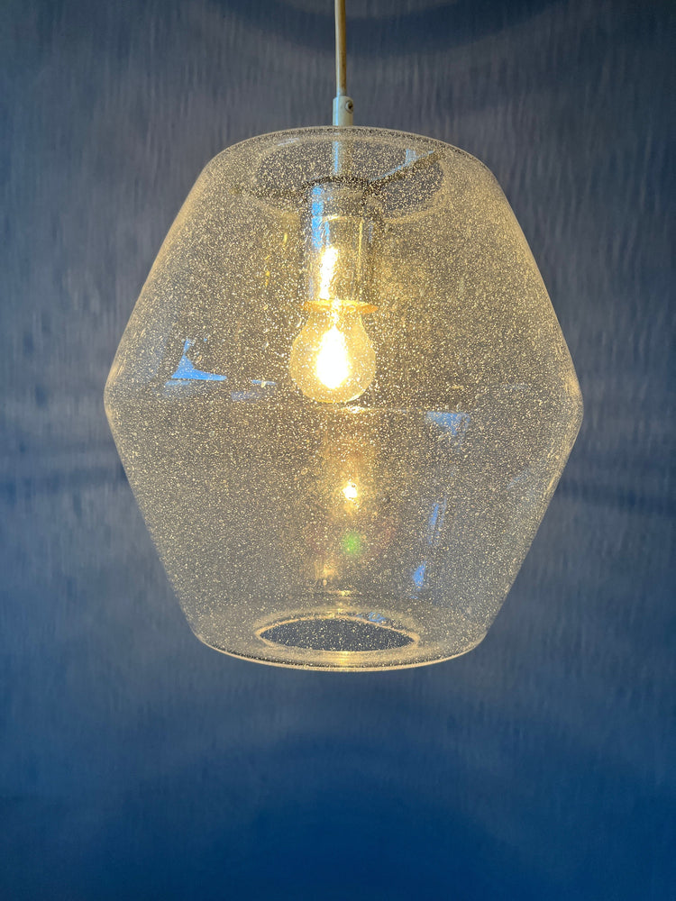 Midcentury RAAK Pendant / Kristall B1217 / Glass Lamp / Murano / Opaline Christal Light